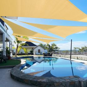 Artpuch Sand Sun Shade Sail Triangle Canopy 185 GSM Durable Fabric UV Block Awning for Outdoor Patio Garden Backyard (Size: 22X30X30)