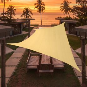 Artpuch Sand Sun Shade Sail Triangle Canopy 185 GSM Durable Fabric UV Block Awning for Outdoor Patio Garden Backyard (Size: 07'x18')