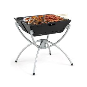 Outdoor Travel Portable 3-in-1 Camping Campfire Grill (Color: Silver, type: Grill)